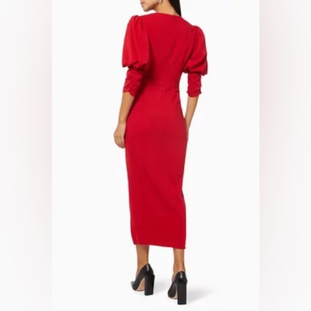 Self Portrait Red Midi Dress Size 6 - Picture 3 of 8